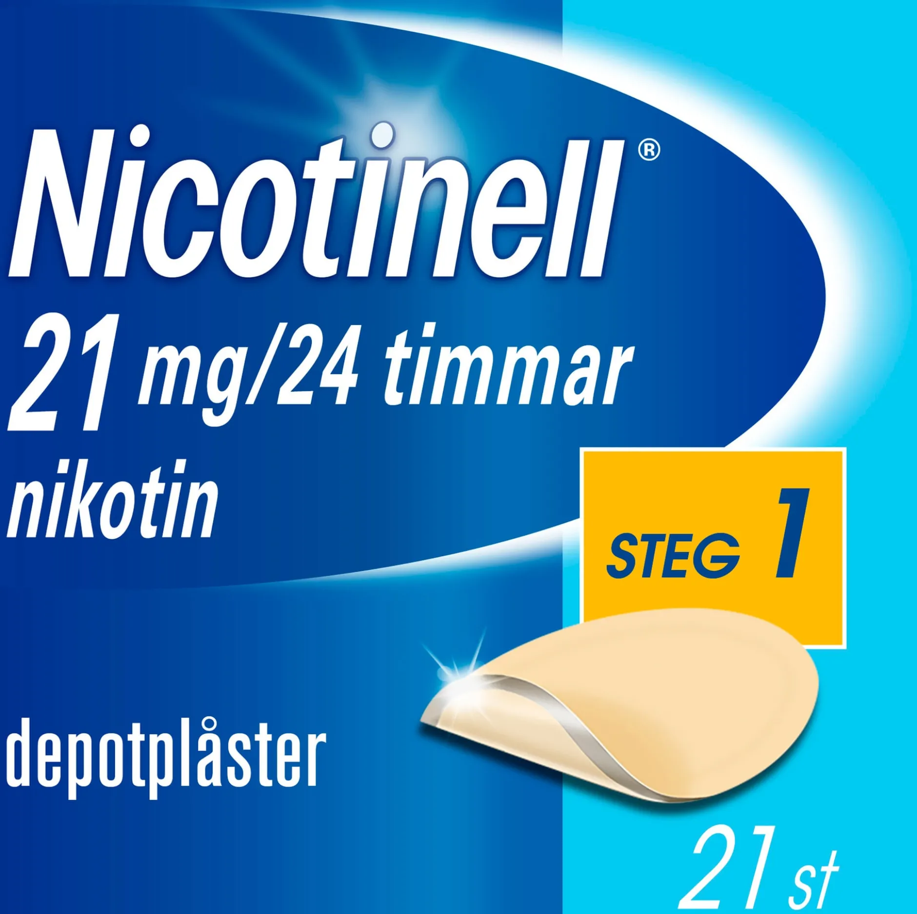Nicotinell Nikotinplåster 21 mg/24 timmar Depotplåster 21 st