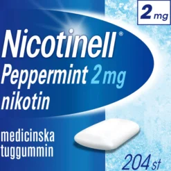 Nicotinell Peppermint 2 mg Nikotin Medicinska tuggummin 204 st