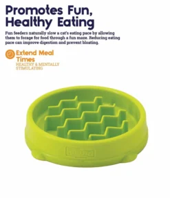 Nina Ottosson Petstages Kitty Slow Feeder Green 14 cm