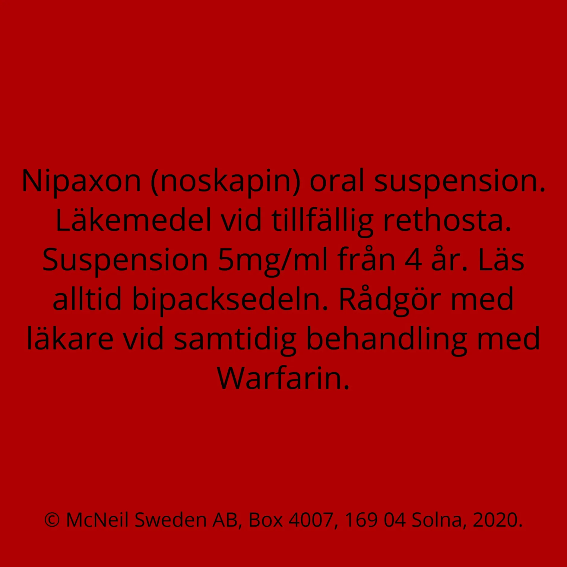 Nipaxon oral lösning 5mg/ml, 100ml
