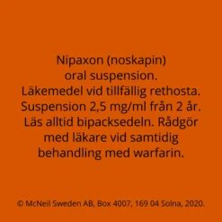 Nipaxon oral suspension 2,5mg/ml, 100ml