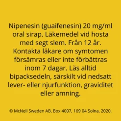 Nipenesin Sirap 20 mg/ml, 150 ml