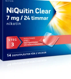 Niquitin Clear 7 mg/24 timmar Depotplåster Nikotinplåster 14 st