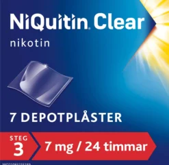 Niquitin Clear 7 mg / 24 timmar Depotplåster Nikotinplåster 7 st