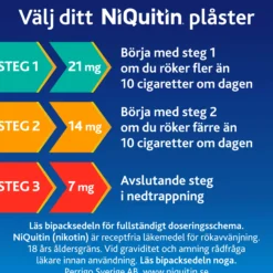 NiQuitin Clear 21 mg/24 timmar Nikotinplåster 14 st