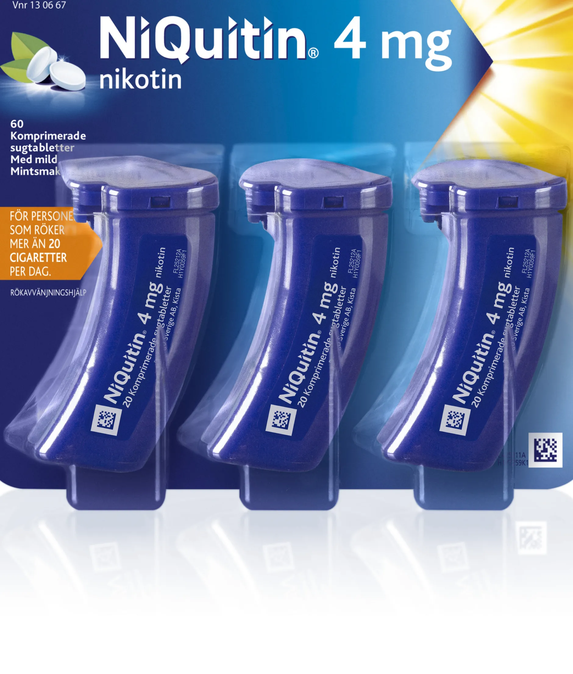 NiQuitin Mint 4 mg Komprimerad Sugtablett 60 St