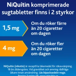 NiQuitin Mint 4 mg Komprimerad Sugtablett 60 St