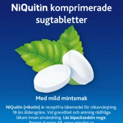 NiQuitin Mint 4 mg Komprimerad Sugtablett 60 St