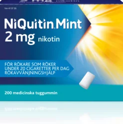 NiQuitin Mint 2 mg Medicinskt Nikotintuggummi 200 st