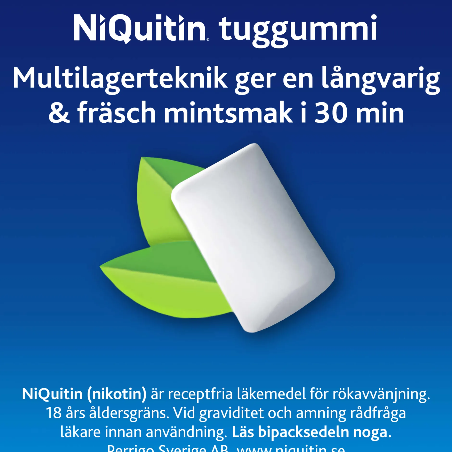 NiQuitin Mint 2 mg Medicinskt Nikotintuggummi 200 st