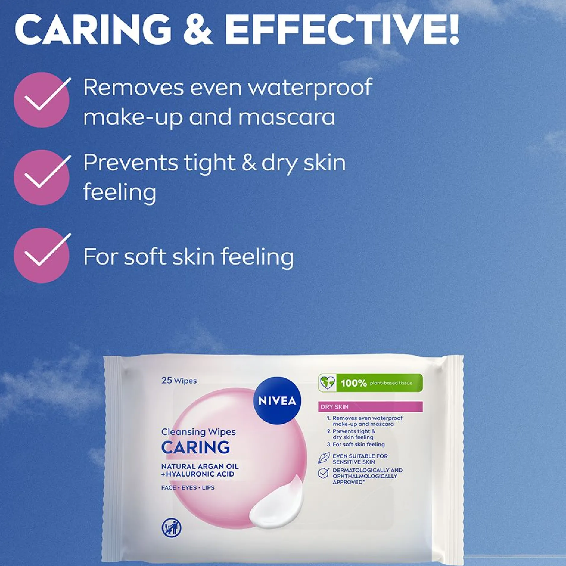 NIVEA Ansiktsservetter Gentle Cleansing Wipes 25 st