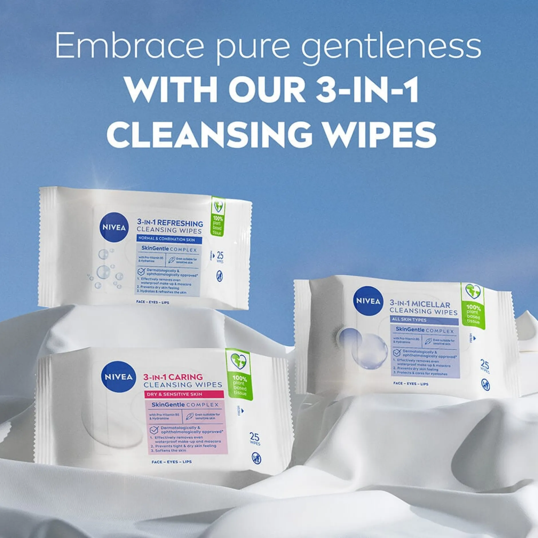 NIVEA Ansiktsservetter Refreshing Cleansing Wipes 25 st