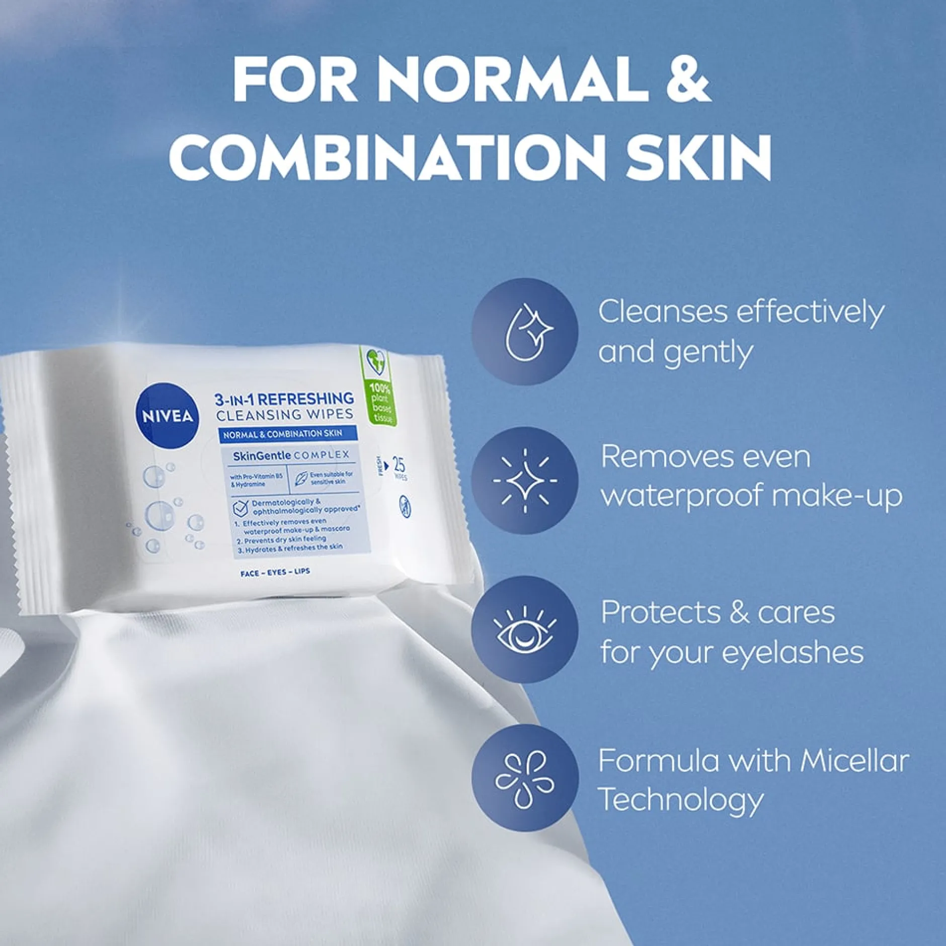 NIVEA Ansiktsservetter Refreshing Cleansing Wipes 25 st
