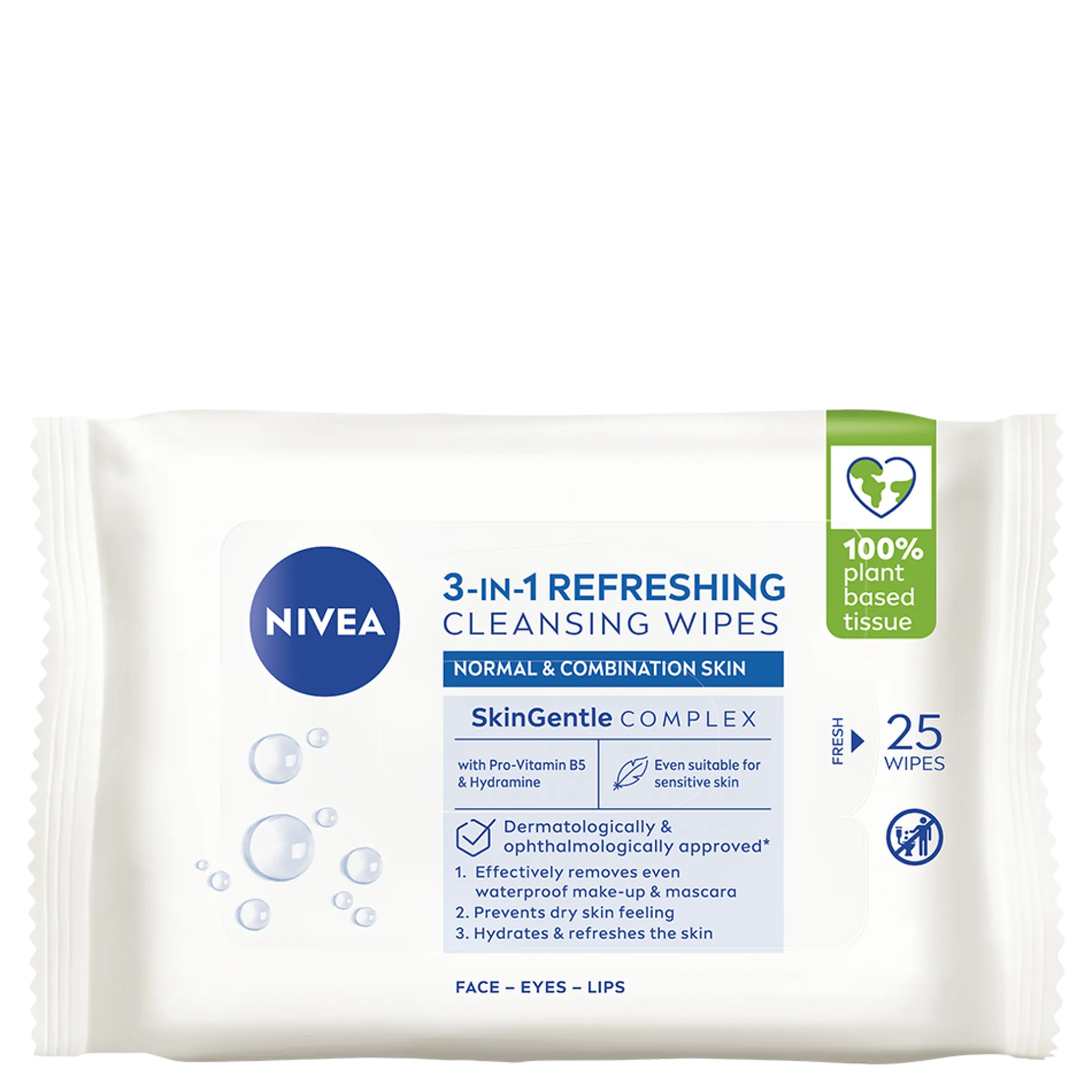 NIVEA Ansiktsservetter Refreshing Cleansing Wipes 25 st