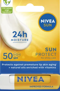 NIVEA SUN 24h Moisture SPF50 Sun Protect Lip Balm 4,8g