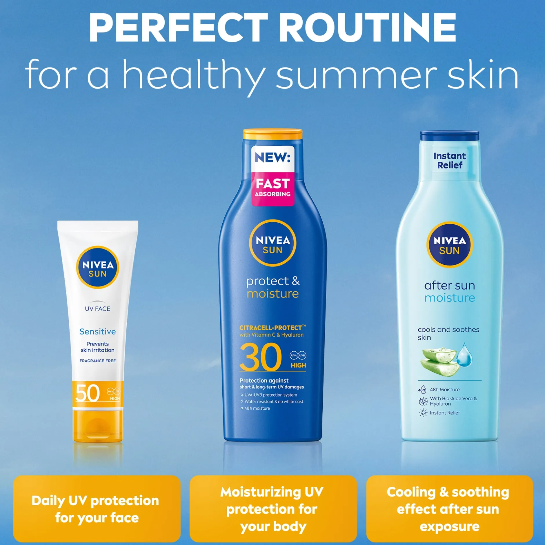 NIVEA SUN Protect & Moisture SPF30 Sun Lotion 200 ml