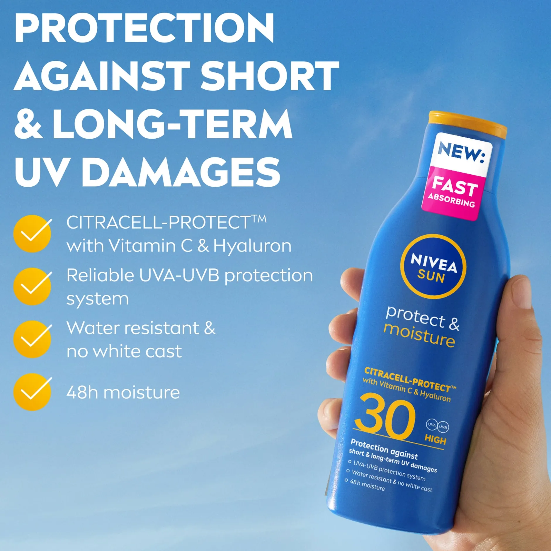 NIVEA SUN Protect & Moisture SPF30 Sun Lotion 200 ml