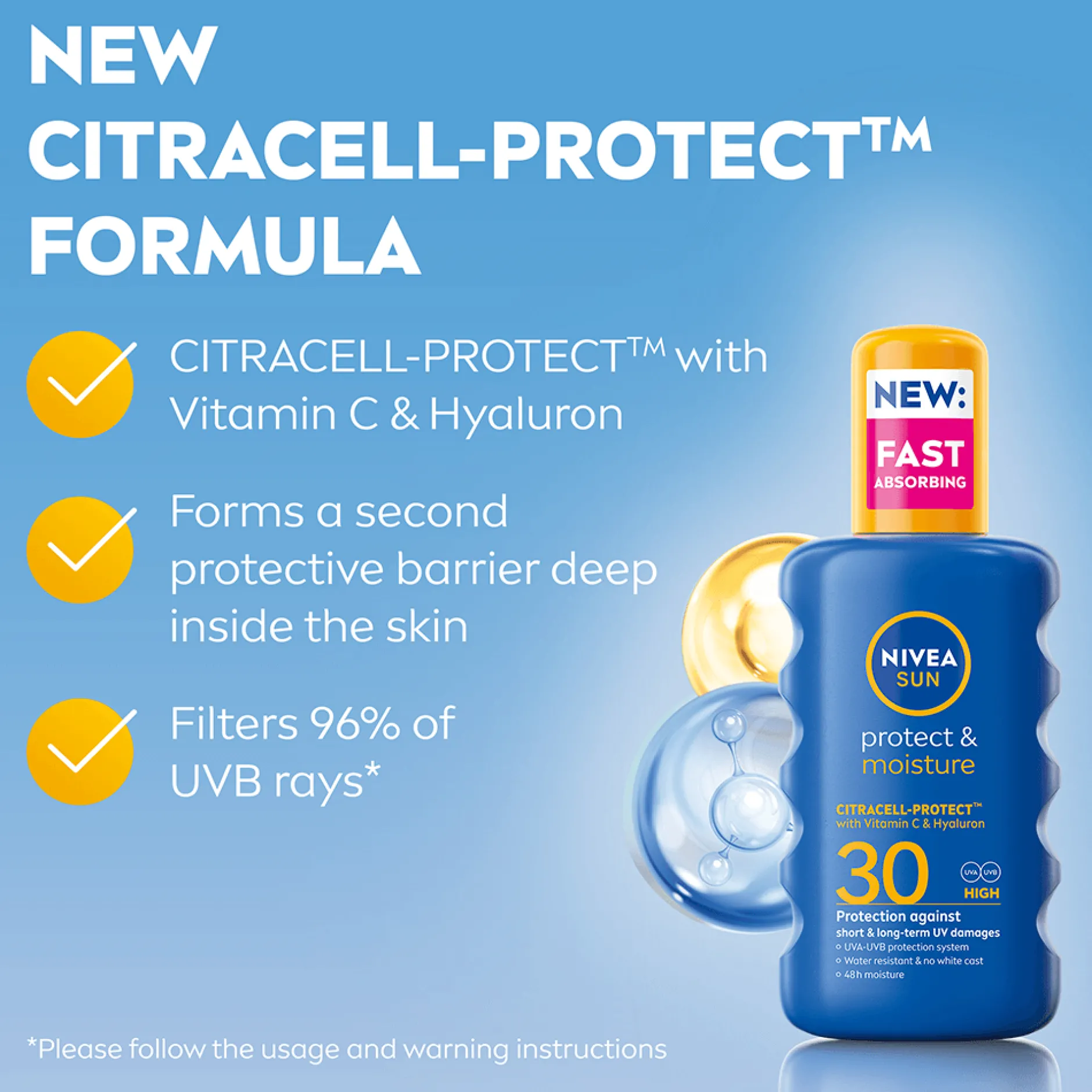 NIVEA SUN Protect & Moisture Sun Spray SPF 30