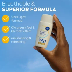 NIVEA SUN Solkräm ansikte UV Face Invisible Daily Fluid SPF50+ 40 ml