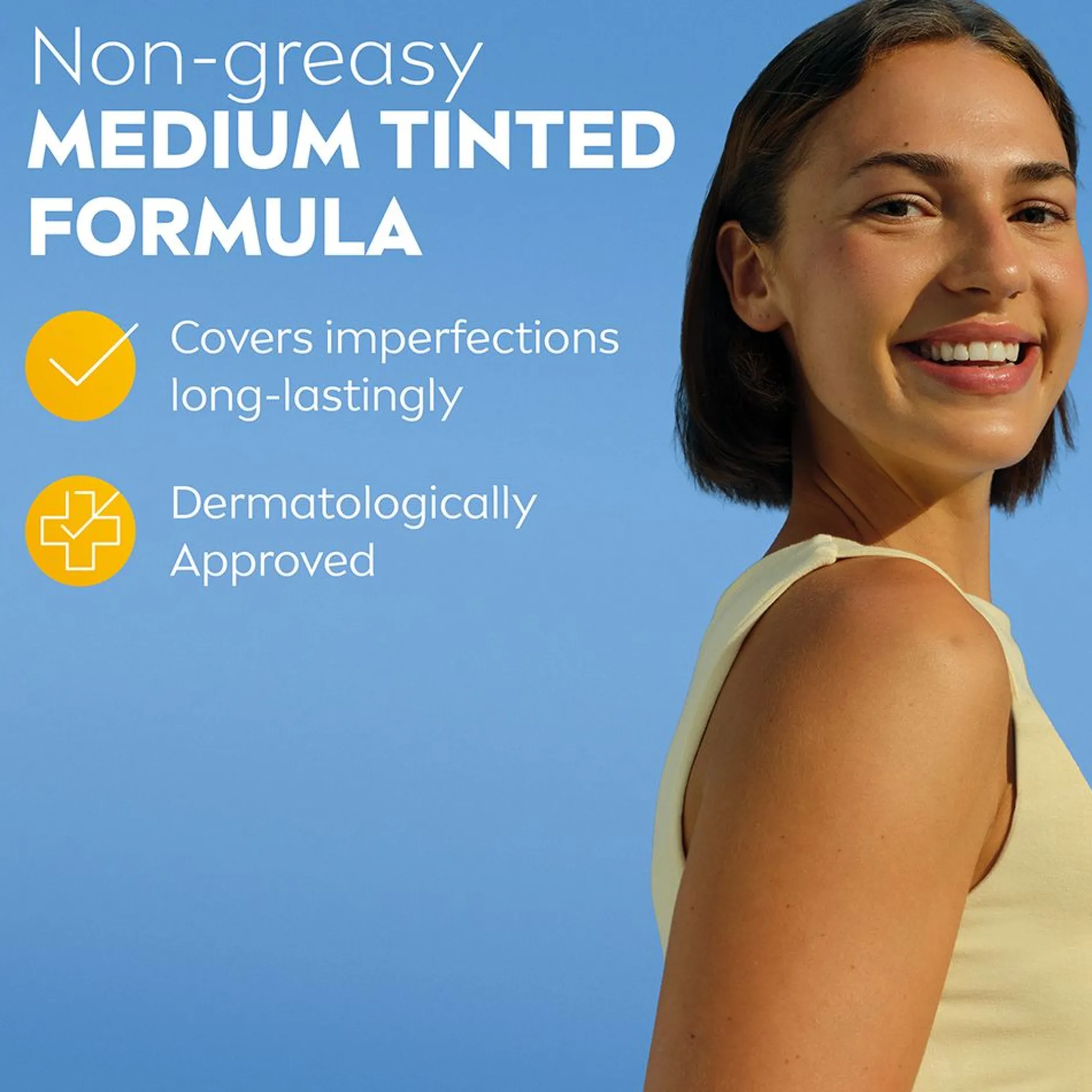 NIVEA SUN UV Face Daily Fluid Medium Tinted SPF 50+ 40 ml