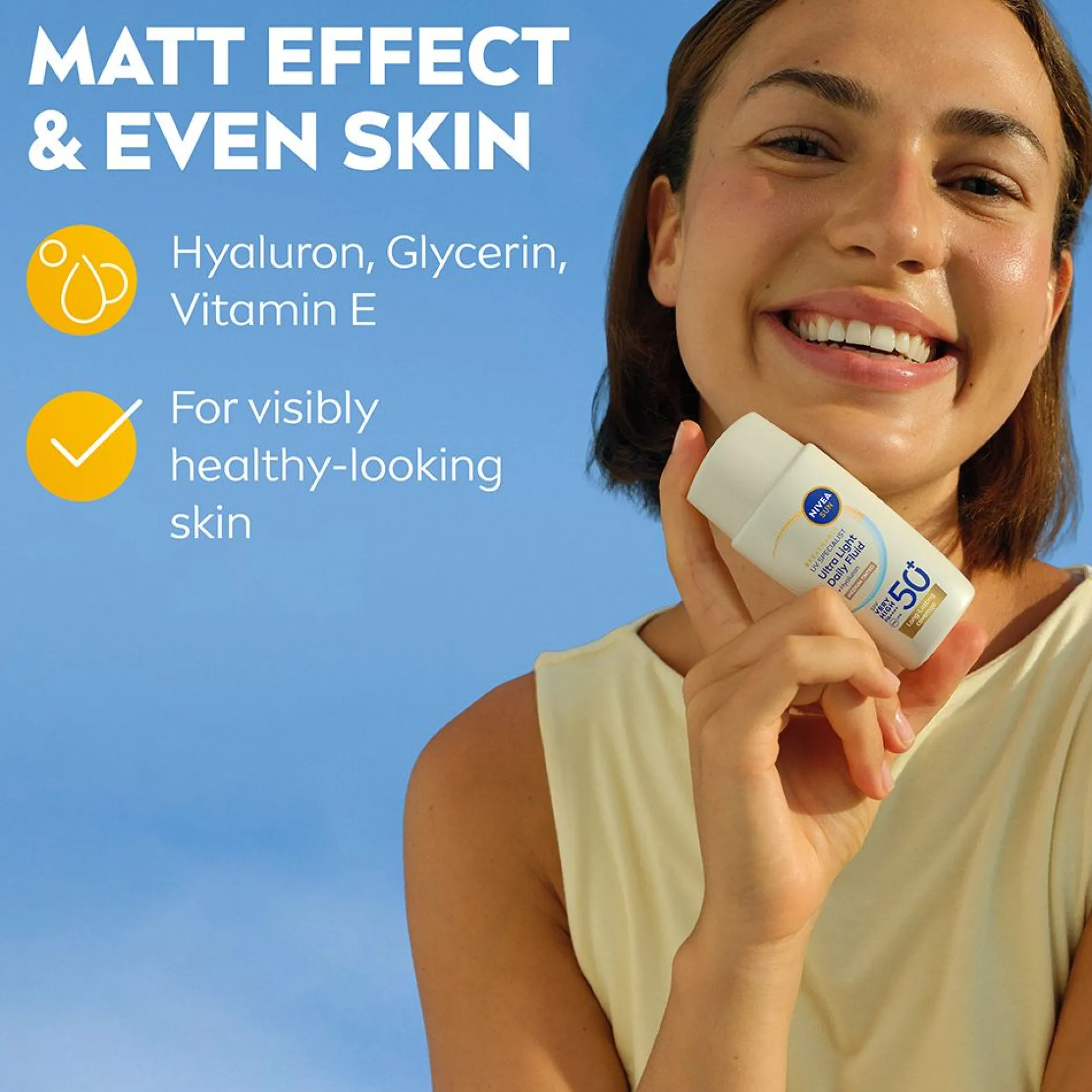 NIVEA SUN UV Face Daily Fluid Medium Tinted SPF 50+ 40 ml