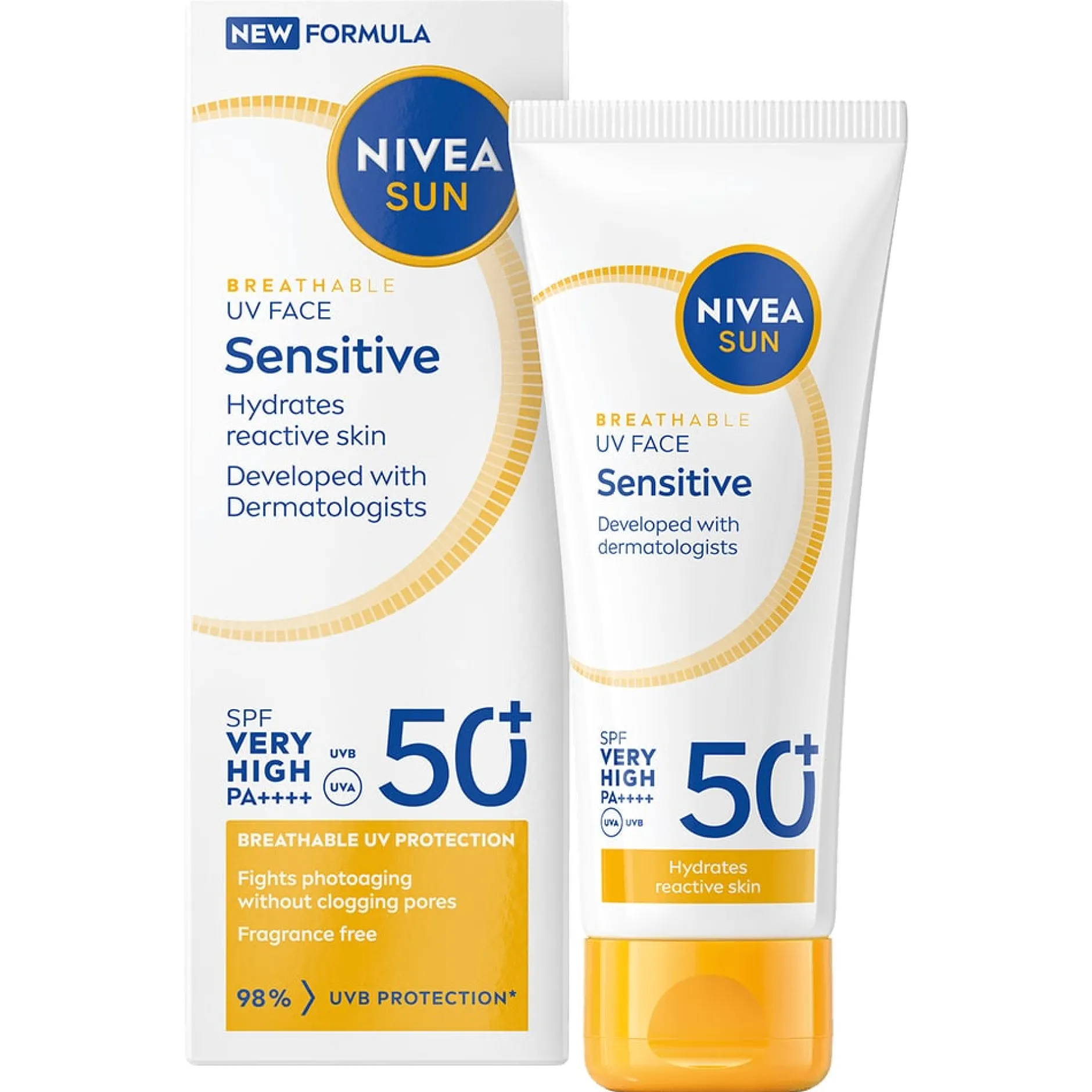 NIVEA SUN UV Face Sensitive Cream SPF 50+ 40 ml