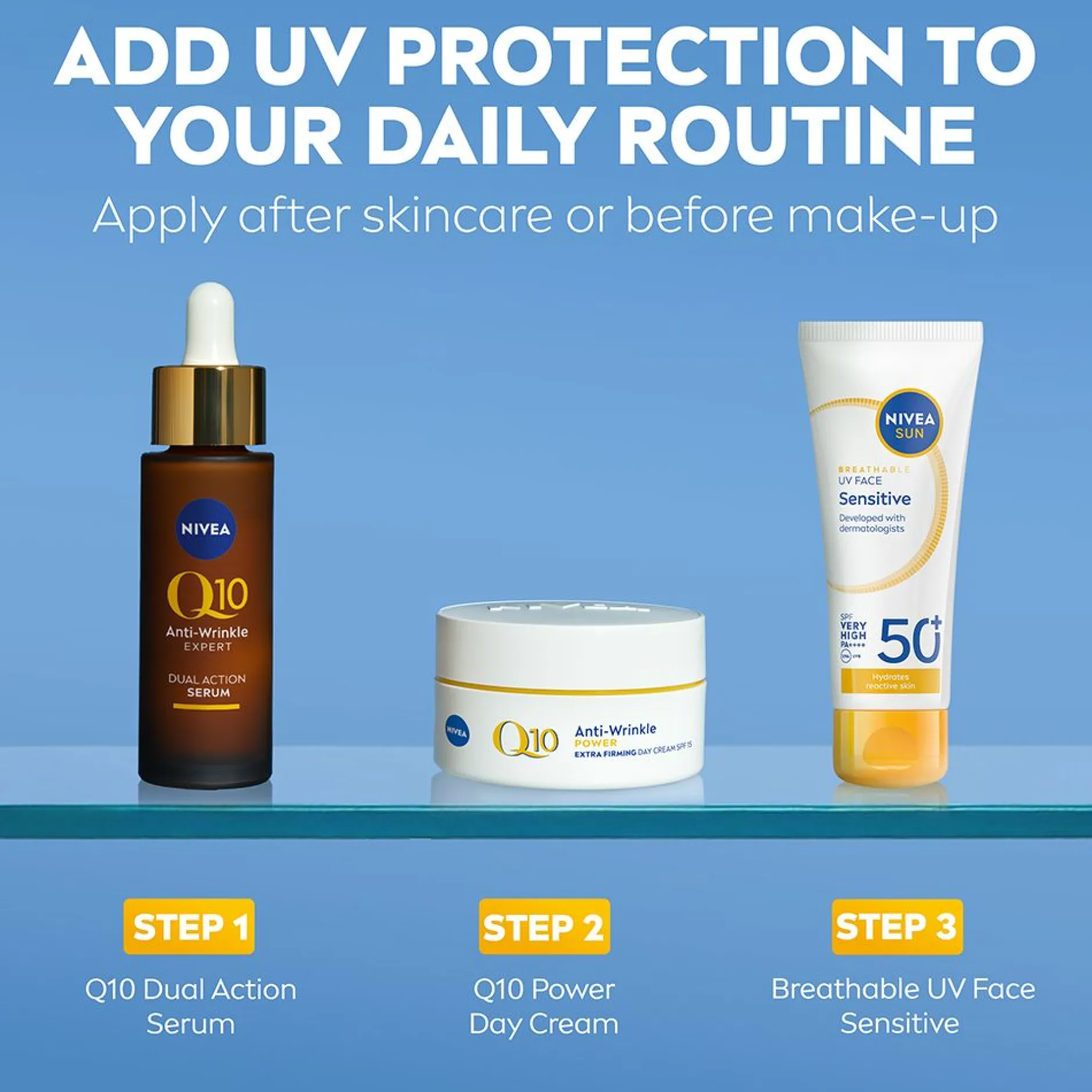 NIVEA SUN UV Face Sensitive Cream SPF 50+ 40 ml