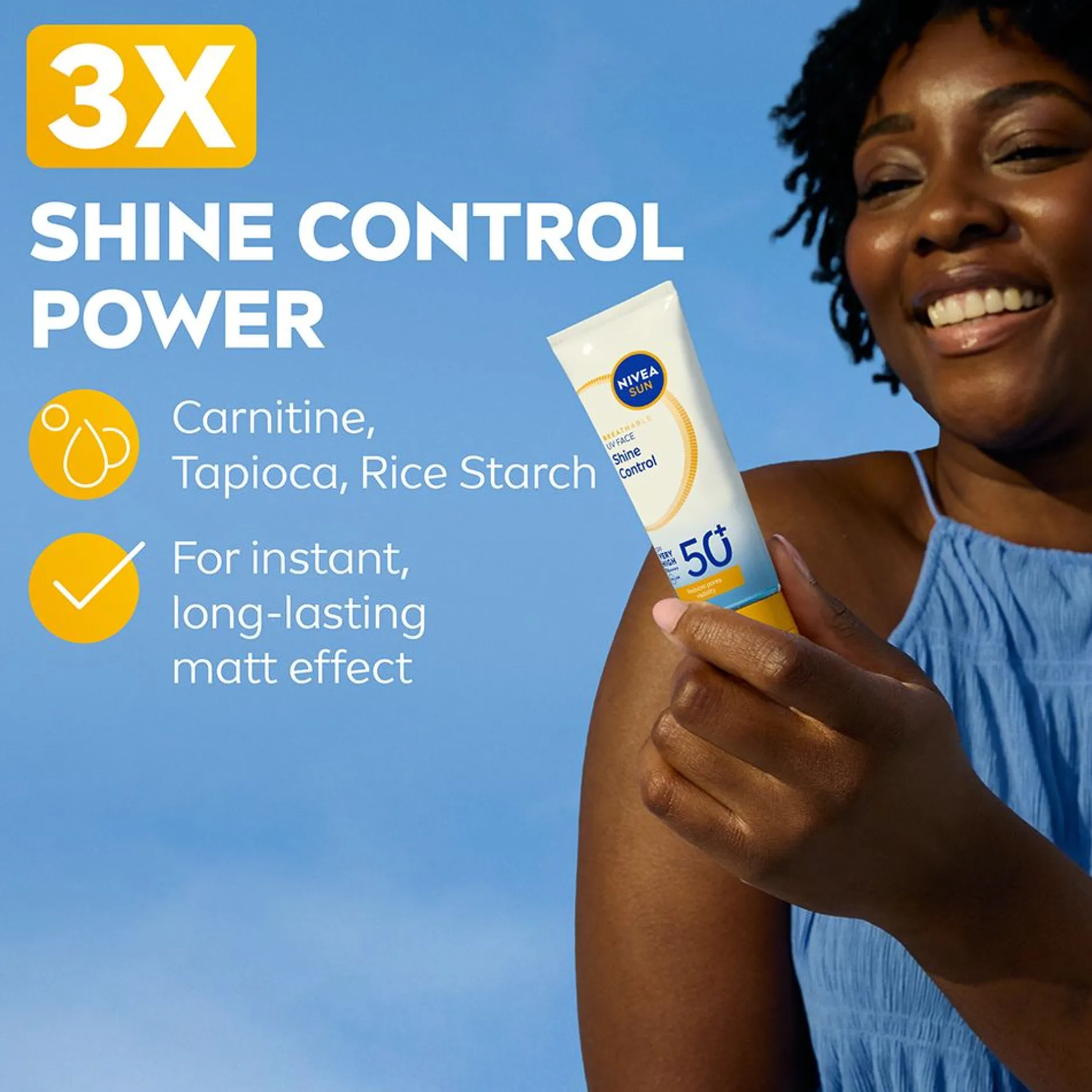 NIVEA SUN UV Face Shine Control Cream SPF 50+ 40 ml