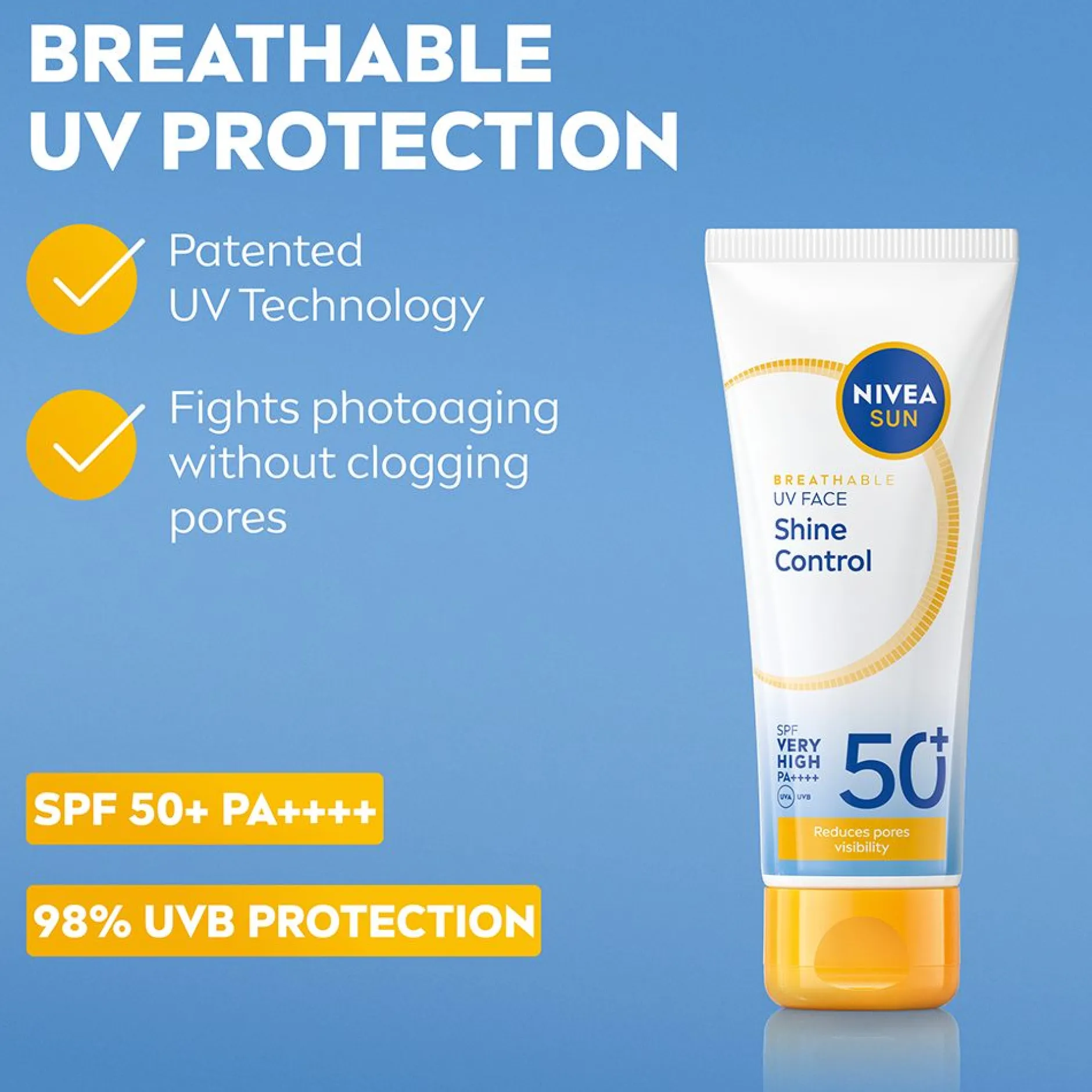 NIVEA SUN UV Face Shine Control Cream SPF 50+ 40 ml