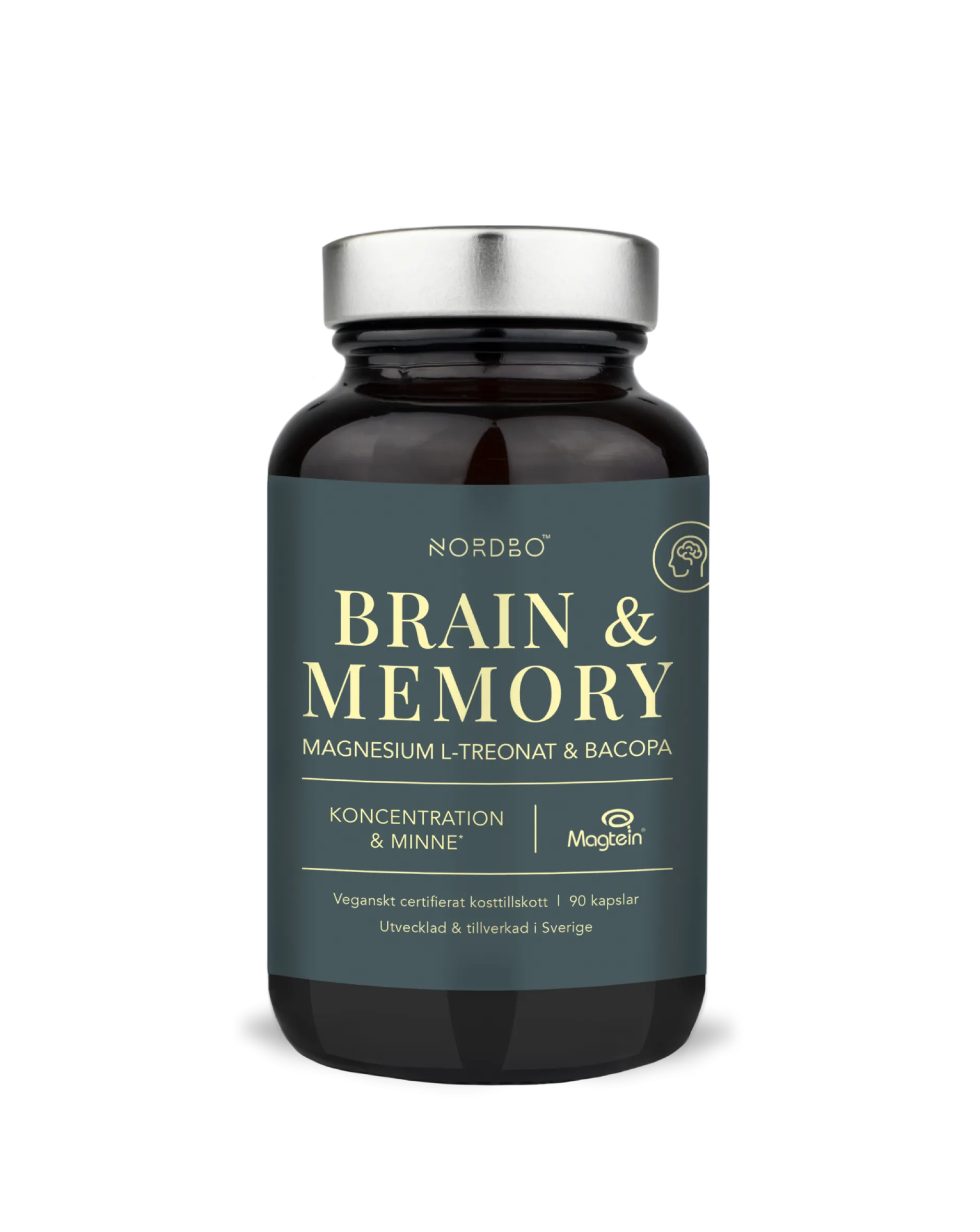 Nordbo Brain & Memory Magnesium 90 kapslar