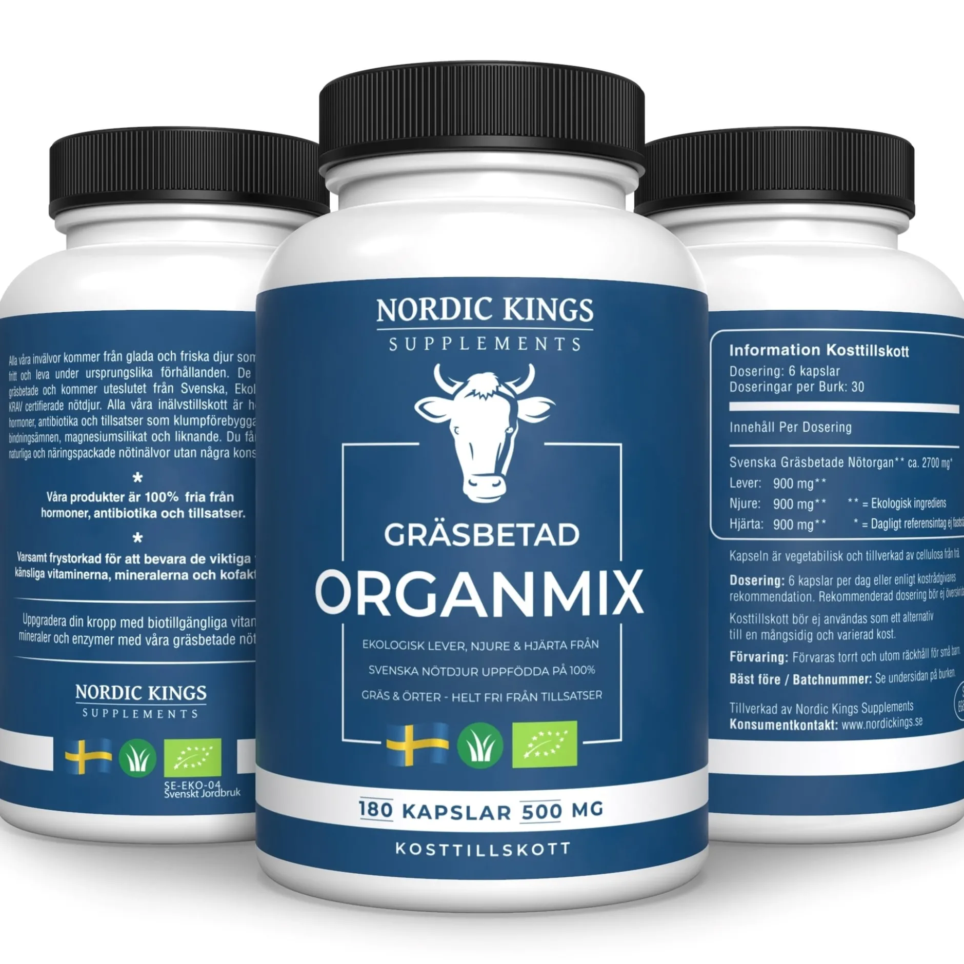 Nordic Kings Gräsbetad Organmix EKO 180 kapslar