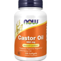 NOW Castor Oil 650mg 120 mjuka kapslar