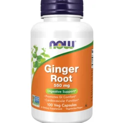 NOW Ginger 550 mg 100 vegkapslar