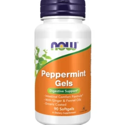 NOW Peppermint Gels 90 Softgels