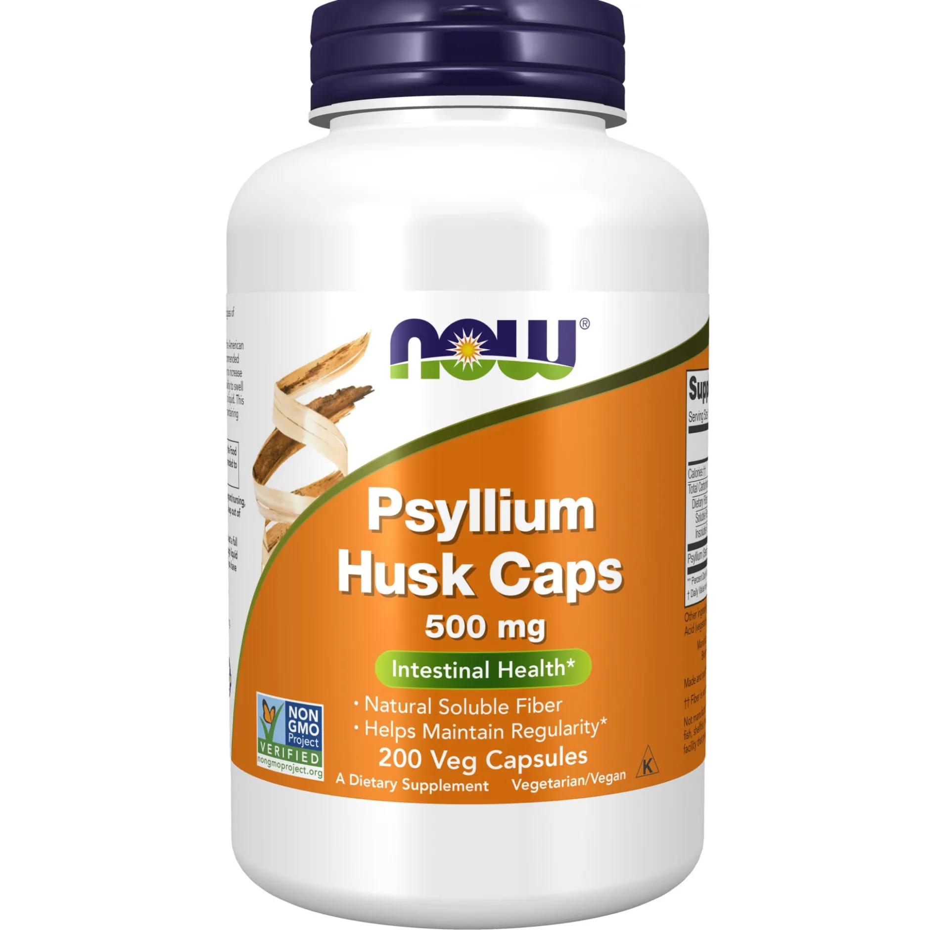 NOW Psyllium Husk Caps 500 mg 200 kapslar