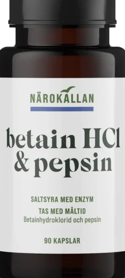 Närokällan Betain HCL & Pepsin 90 kapslar