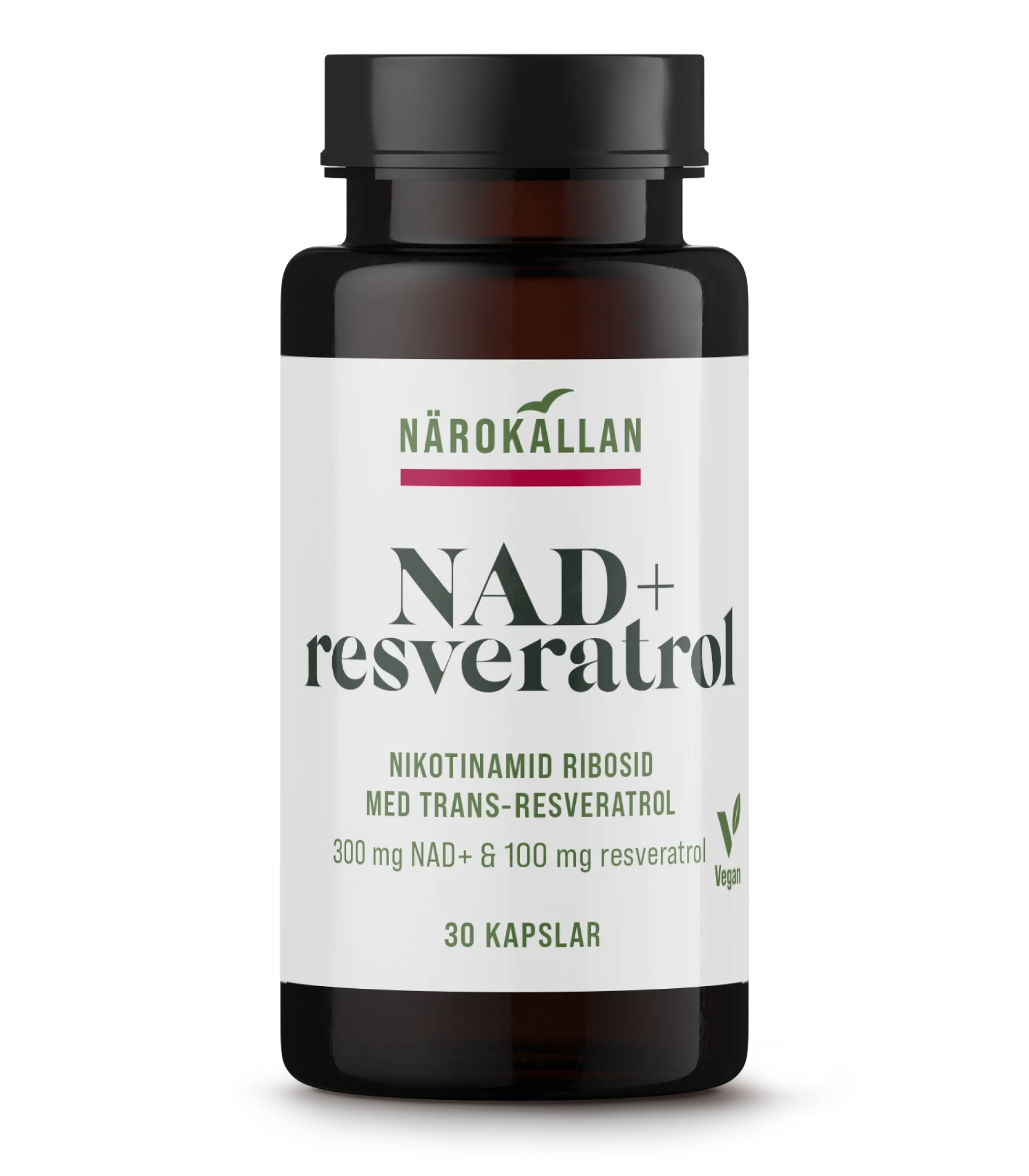 Närokällan NAD+ Resveratrol 30 kapslar