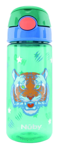 Nuby Soft Straw Push Cup with Glitter 540ml Tiger