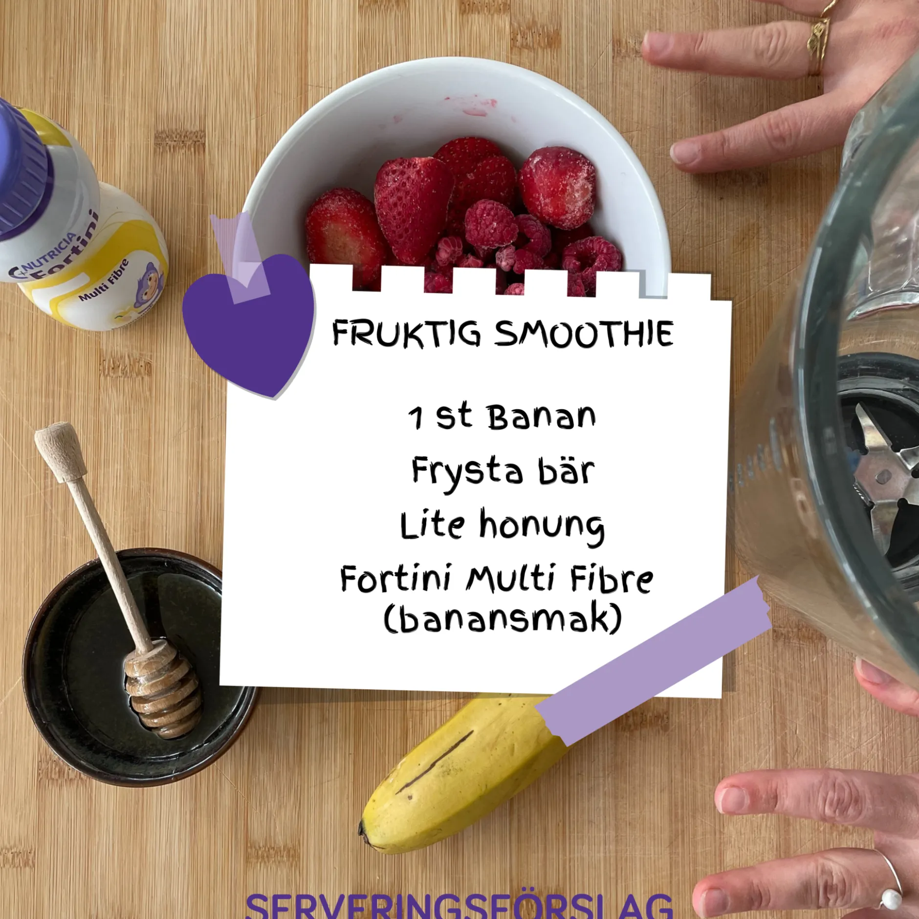 Nutricia Fortini Multi Fibre Banan Näringsdryck för barn 4 x 200 ml