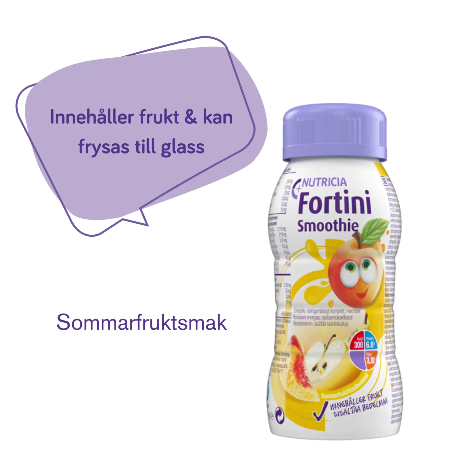Nutricia Fortini Smoothie Sommarfrukt Näringsdryck för barn 200 ml