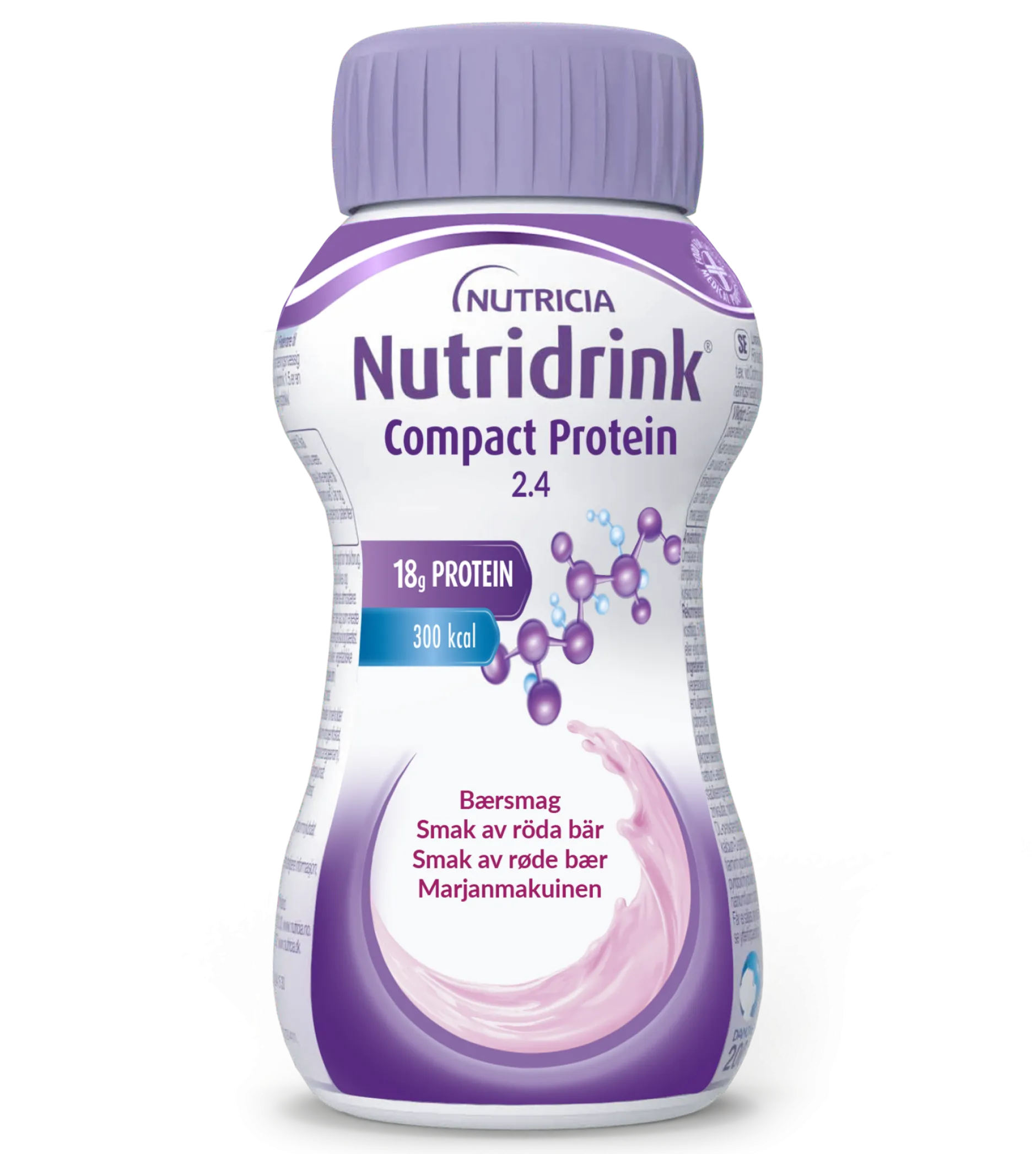 Nutridrink Compact Protein Rödabärssmak 4 x 125 ml