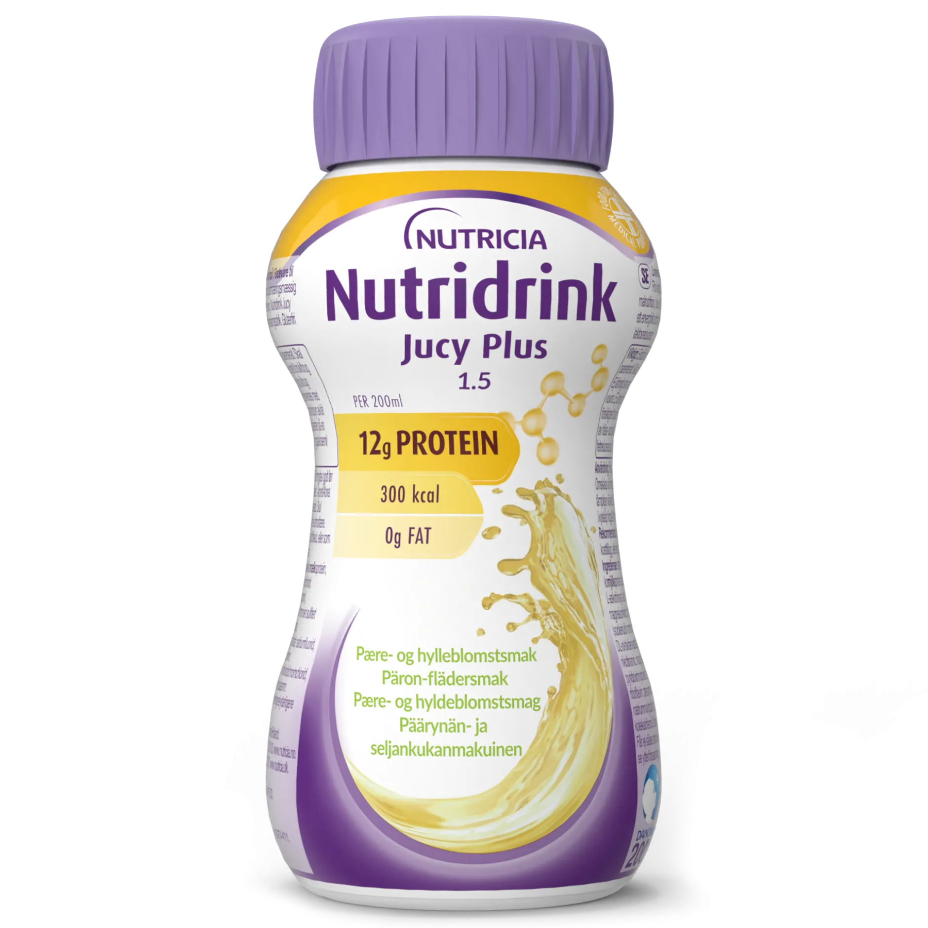 Nutridrink Jucy Plus Päron-Fläder 4x200 ml