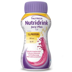 Nutridrink Jucy Plus Svalkande Hallon 4x200 ml