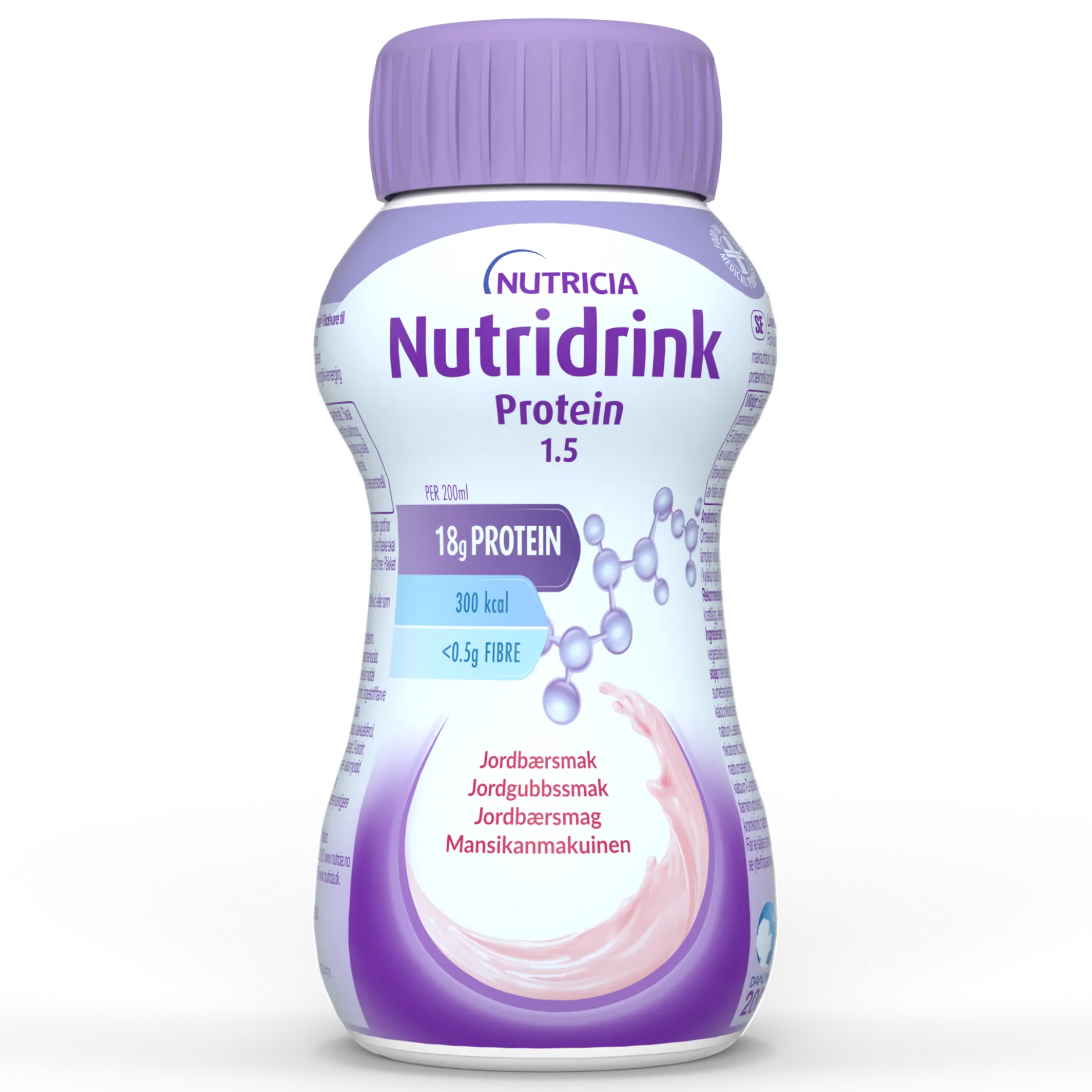 Nutridrink Protein Jordgubbsmak 4 x 200 ml