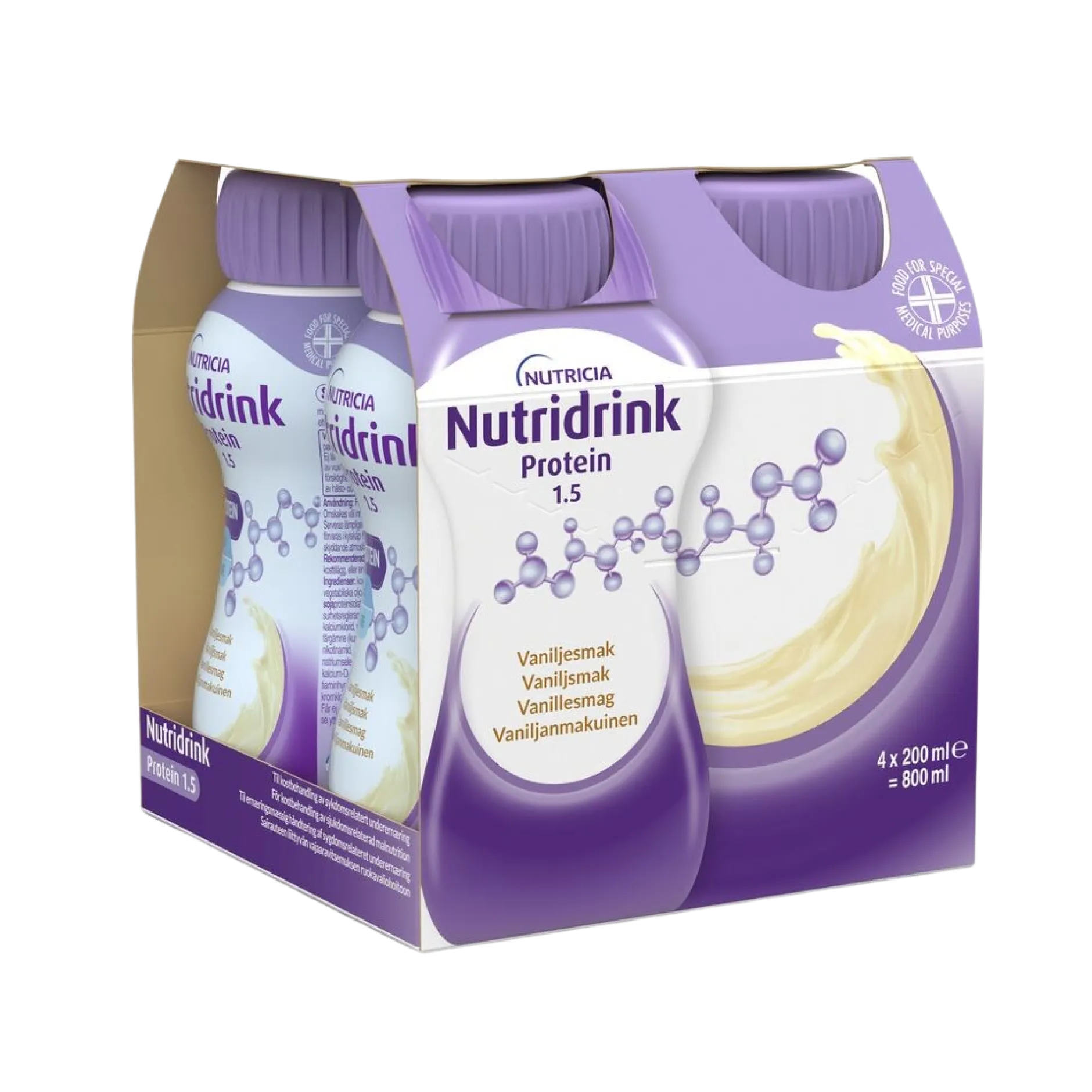 Nutridrink Protein Vaniljsmak 4 x 200 ml