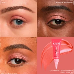 NYX Professional Makeup Lid Lingerie flytande ögonskugga 09 Cheeky Coral 6 ml