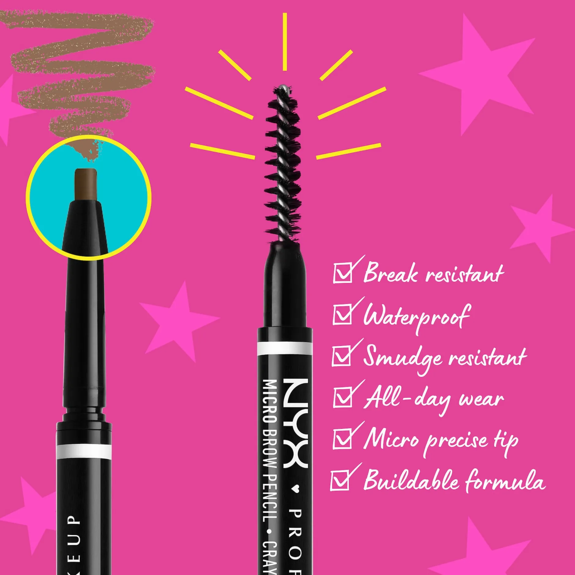 NYX Professional Makeup Micro Brow Pencil 8 Black 1 st
