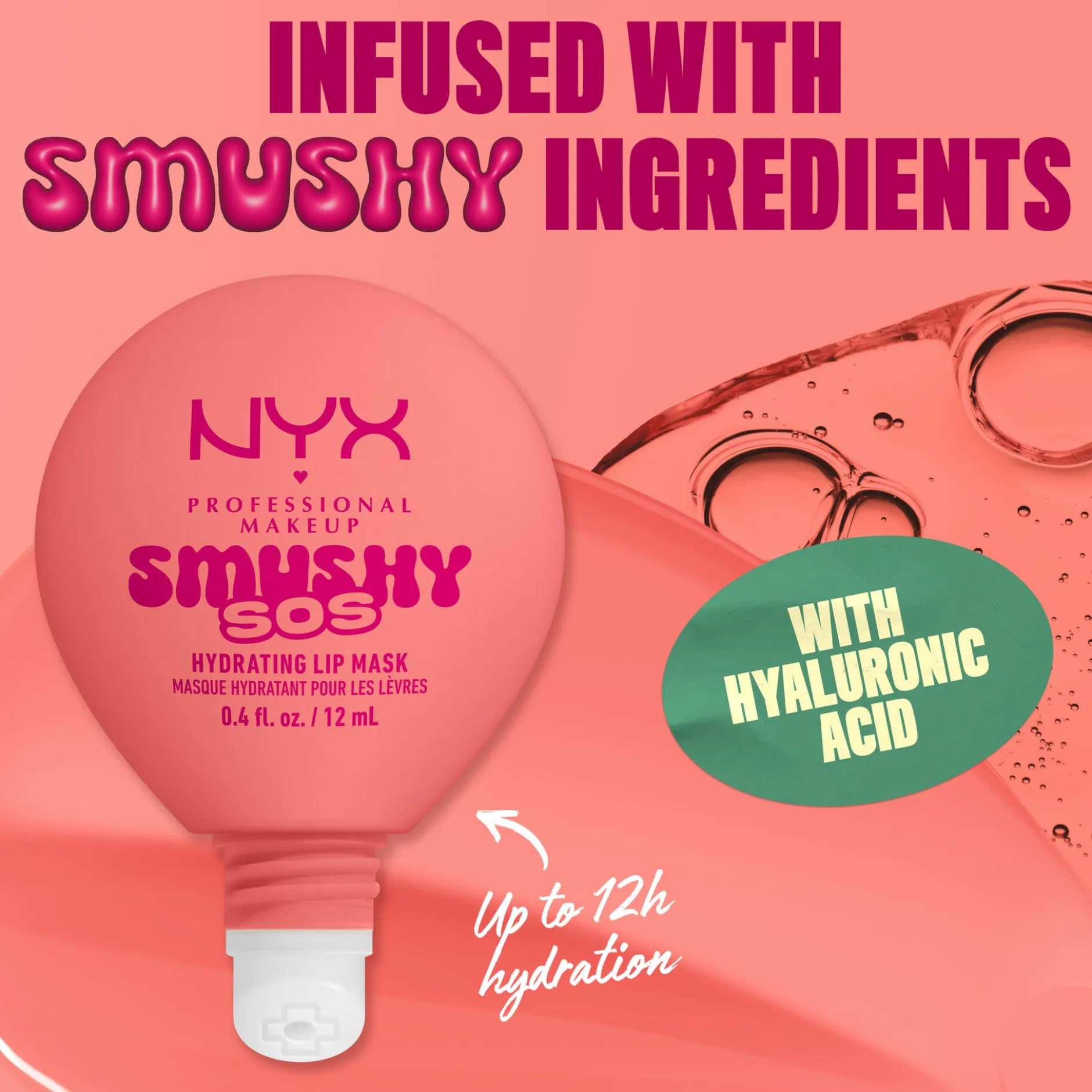NYX Professional Makeup Smushy SOS Hydrating Läppmask 03 Peachy Pamper 12 ml