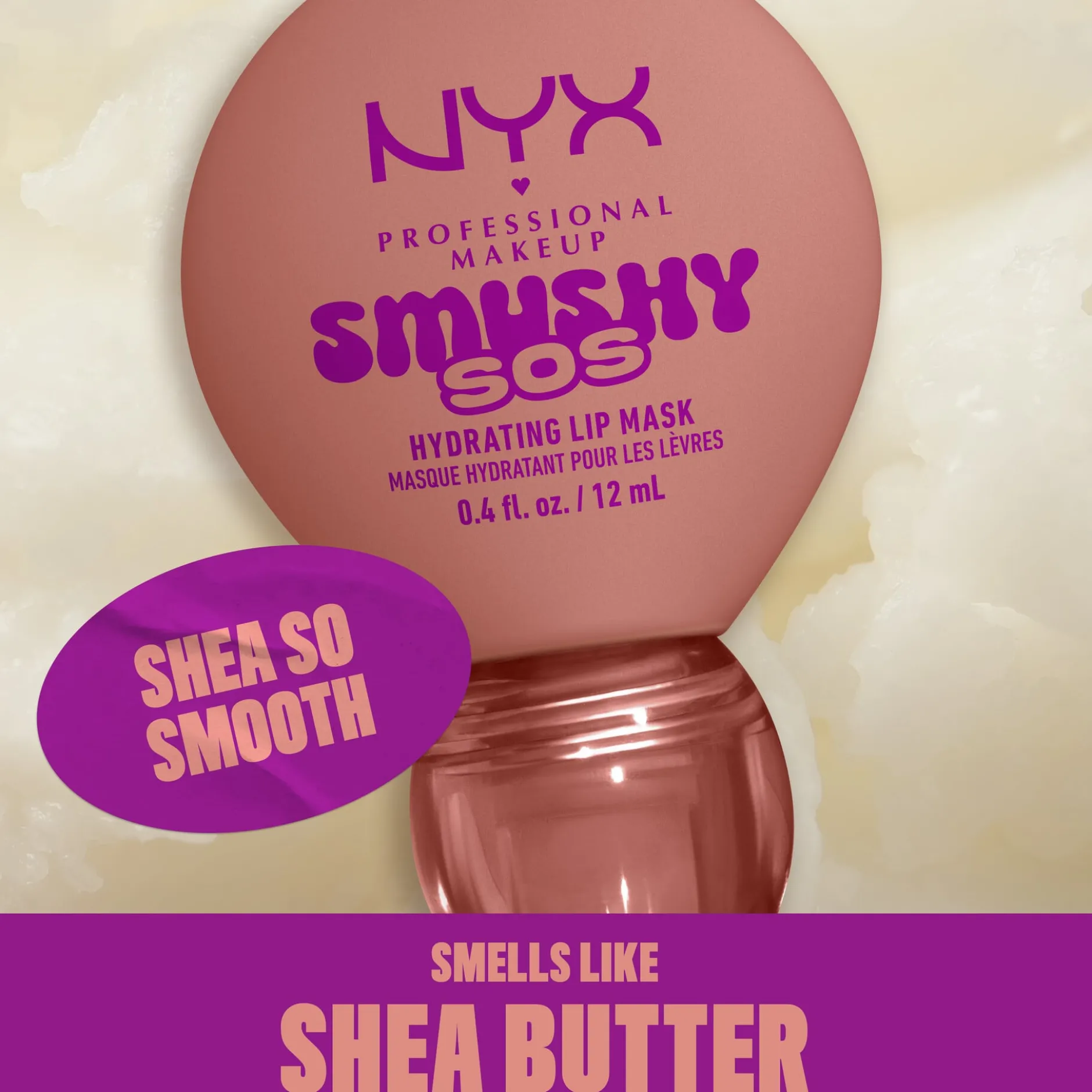 NYX Professional Makeup Smushy SOS Hydrating Läppmask 02 Shea So Smooth 12 ml