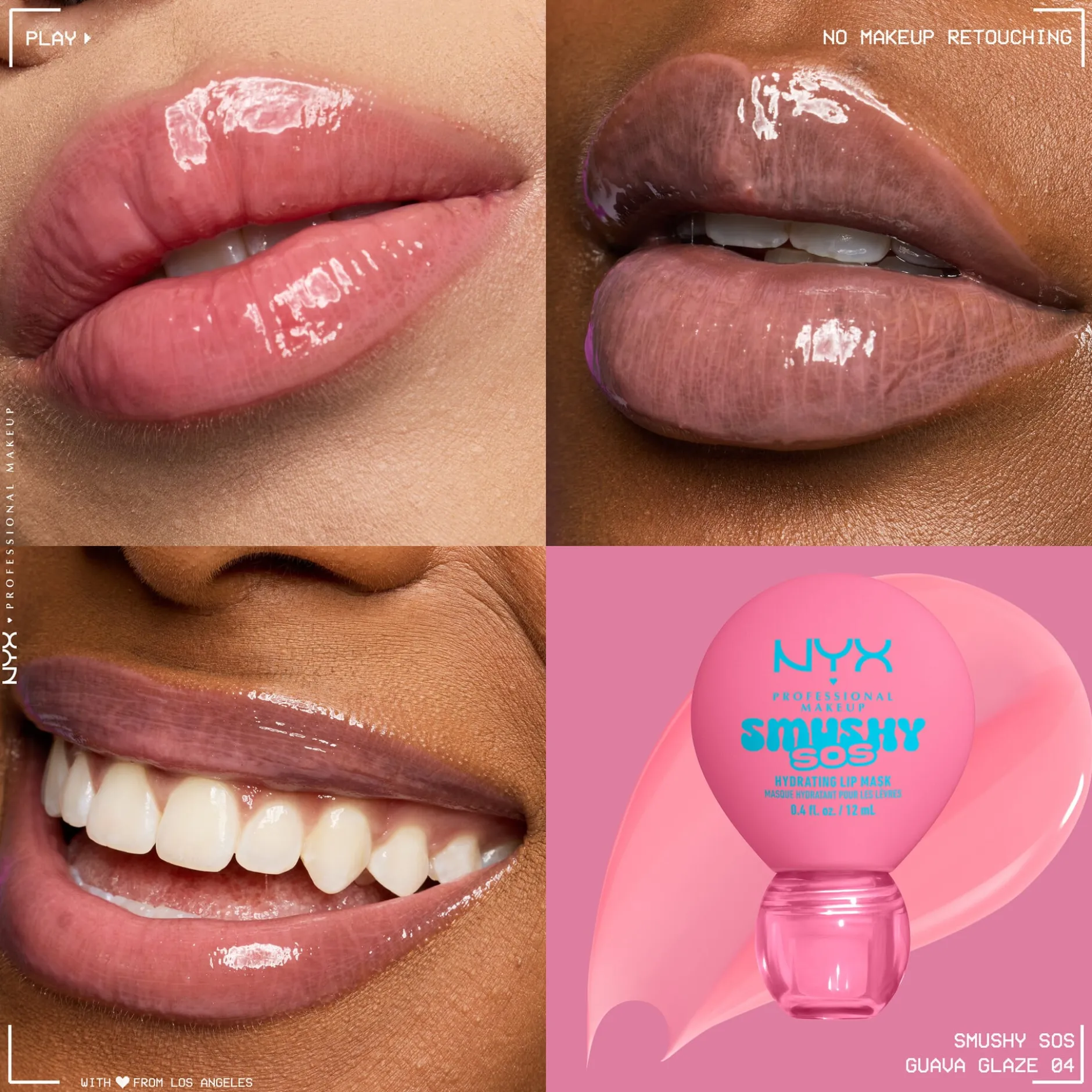 NYX Professional Makeup Smushy SOS Hydrating Läppmask 04 Guava Glaze 12 ml
